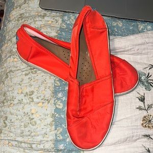 Toms orange shoes